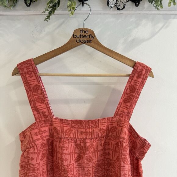 anthropologie Button Back Embroidered Babydoll Tank Medium KS - Picture 3 of 5